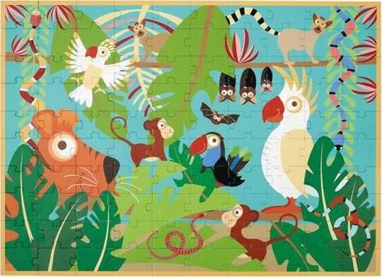 Dėlionė Scratch Scratch, JUNGLE Puzzle 100 vnt.