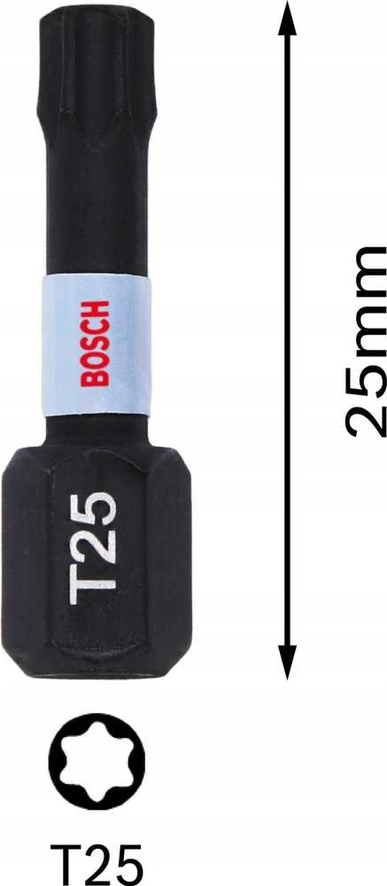 Bosch Suktuvo antgaliai T25 2 vnt./ Impact, L=25mm