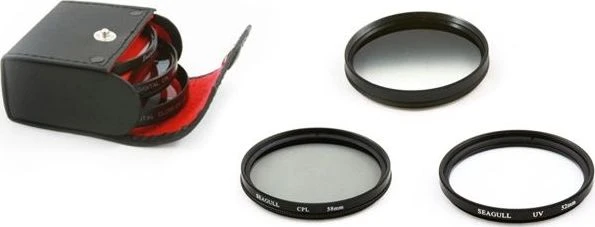 Seagull Žuvėdros filtras Filtrų komplektas 72mm - CPL / UV / PUSĖS PILKA