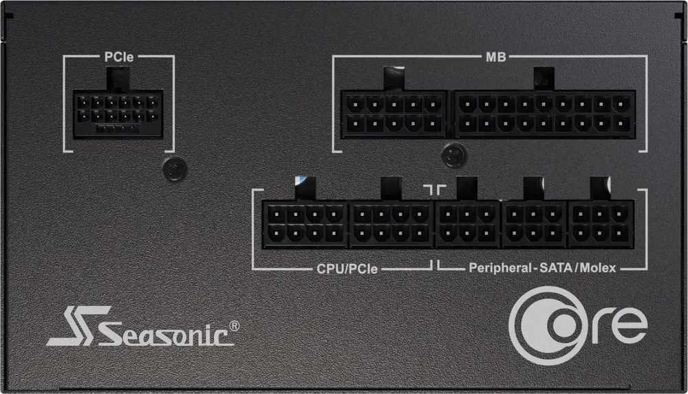 Seasonic Core GX 80 PLUS Gold PSU, modular, ATX 3.1, PCIe 5.1 – 750 Watt, juodos spalvos