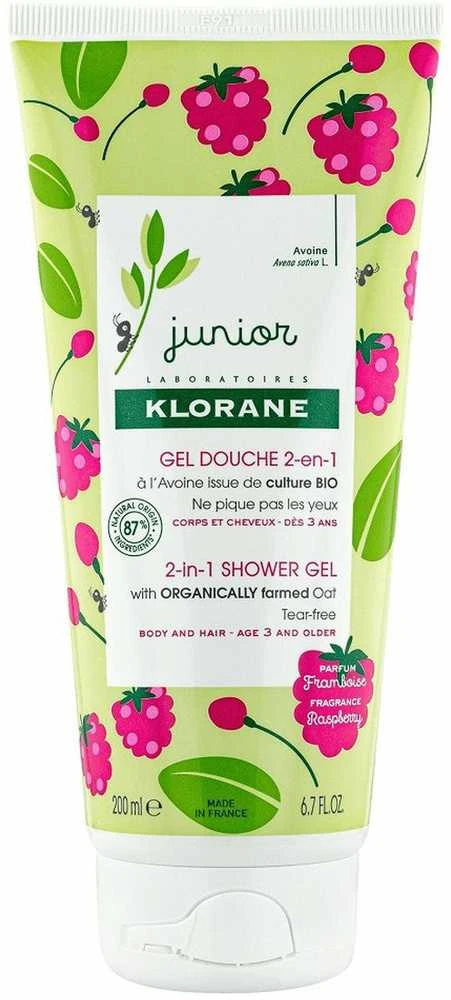 Klorane Junior Dušo želė Raspberry Fragrance, 200 ml
