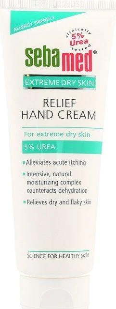 SebaMed Extreme Dry Skin Relief Hand Kreminis 5% Urea Hand Kreminis
