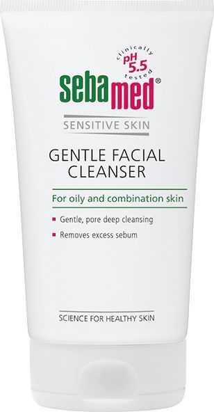 Sebamed Gentle Facial Valiklis švelnus valomasis gelis riebiai ir mišriai odai 150ml