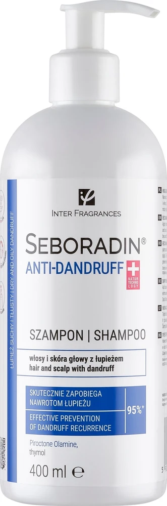 SEBORADIN Nuo pleiskanų Šampūnas šampūnas nuo pleiskanų, 400 ml