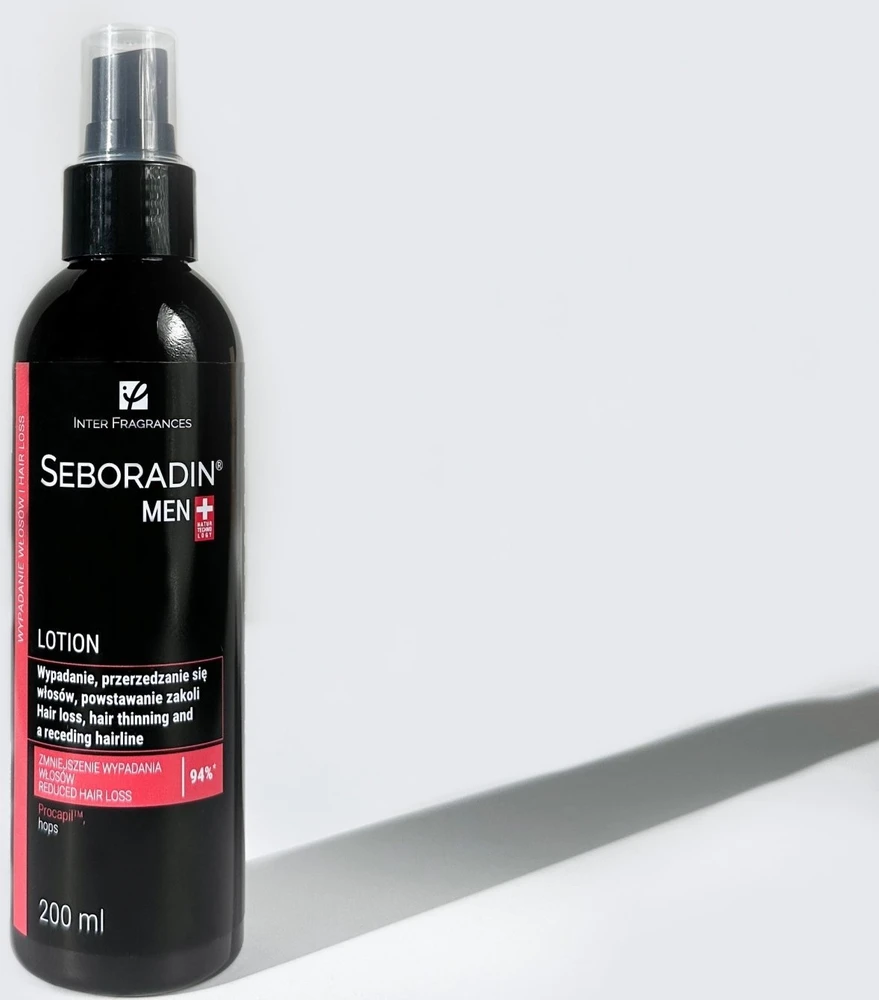 SEBORADIN Men losjonas nuo plaukų slinkimo vyrams, 200 ml