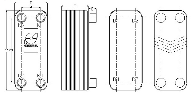 Hexonic lituotas plokščių keitiklis LB31-50-1"