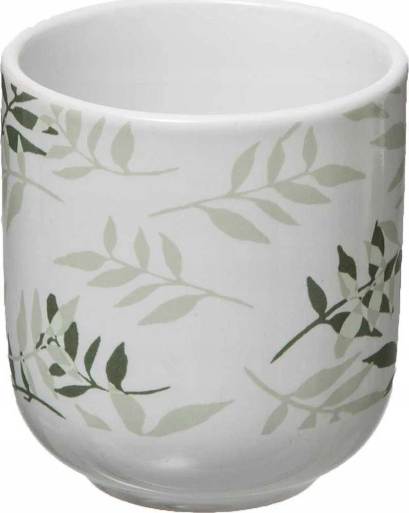 Secret De Gourmet Keraminiai puodeliai su bambukiniais padėkliukais, 4 vnt, 130 ml