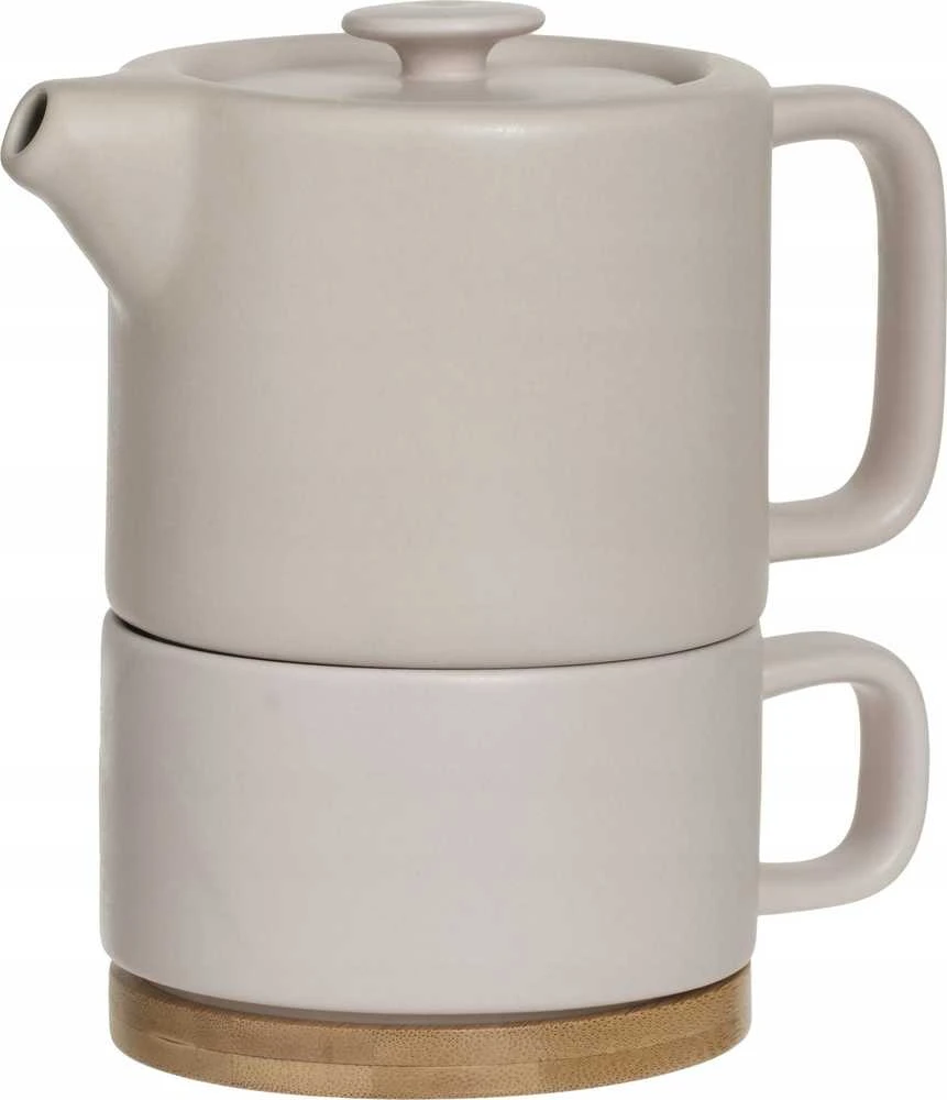 Secret De Gourmet Rožinė Arbatinukas su NATURAL puodeliu, 800 ml, šviesiai rausvos spalvos