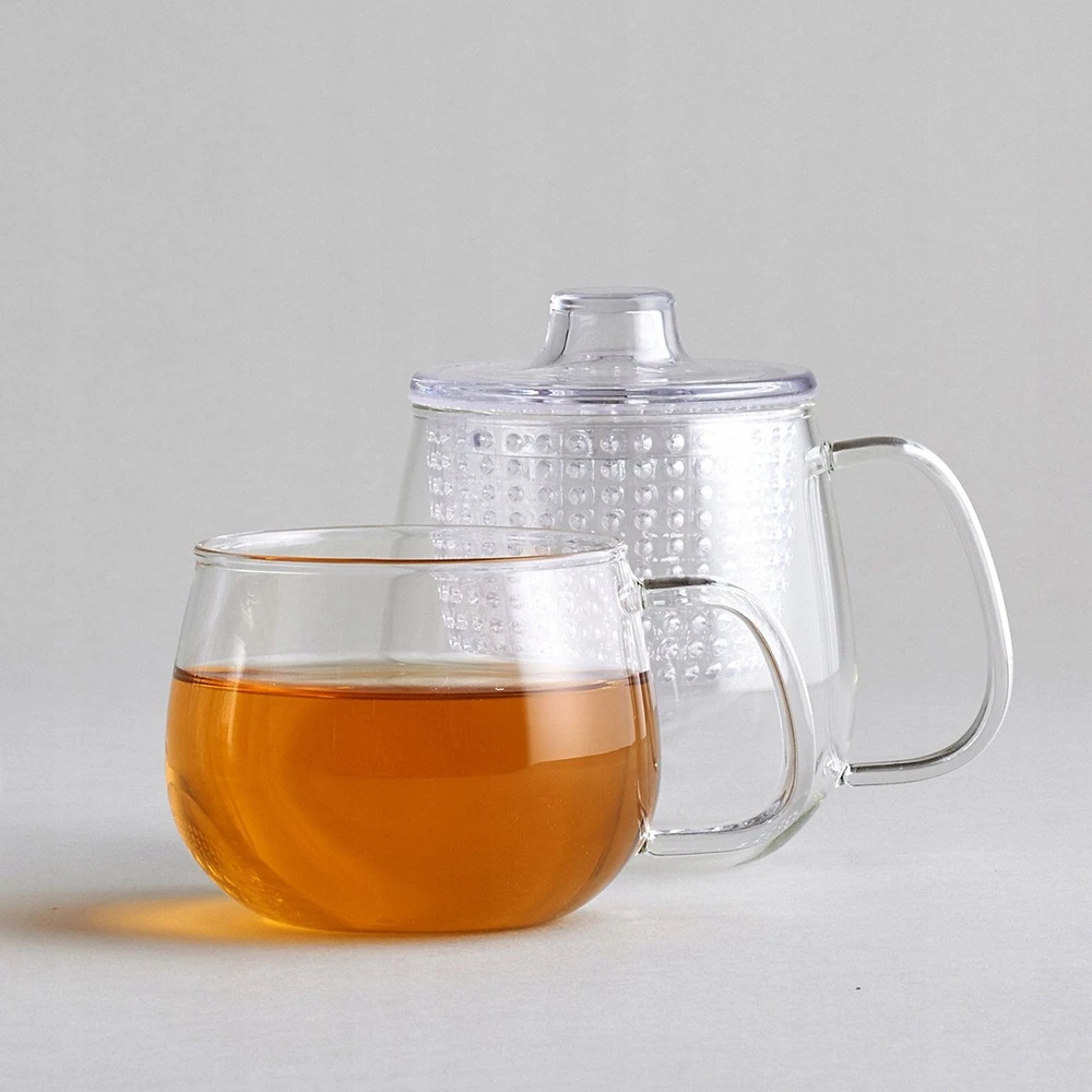 Secret De Gourmet KINTO - UNITEA Unimug - Puodelis su arbatos sieteliu 350ml Skaidrus