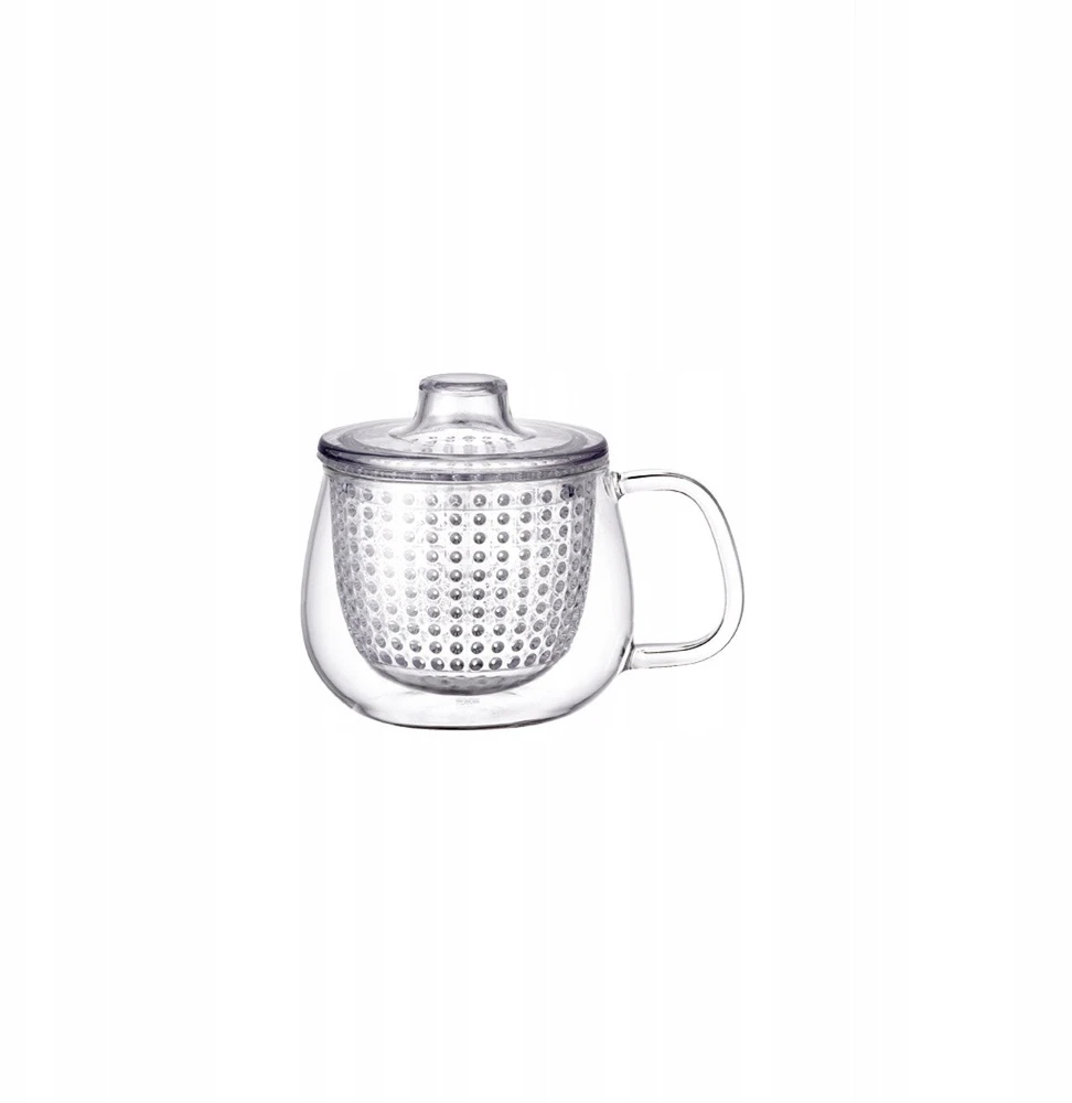 Secret De Gourmet KINTO - UNITEA Unimug - Puodelis su arbatos sieteliu 350ml Skaidrus