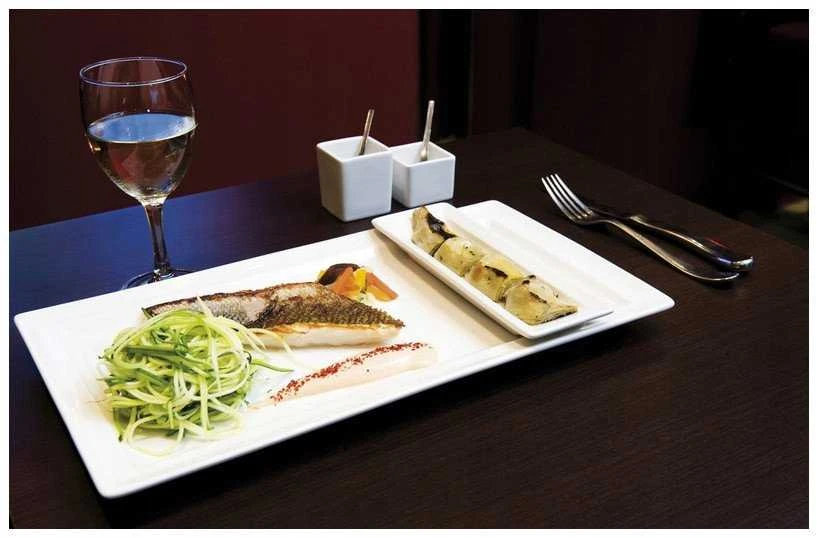 Secret De Gourmet RAK Klasikinė gurmaniška stačiakampė plokščia lėkštė 21x7 cm