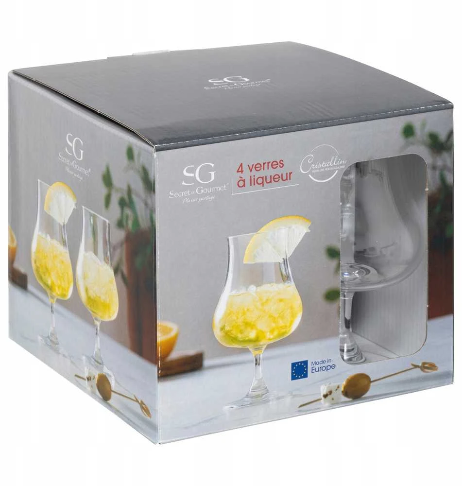Secret De Gourmet Likerio stiklinės, 4 x 220 ml