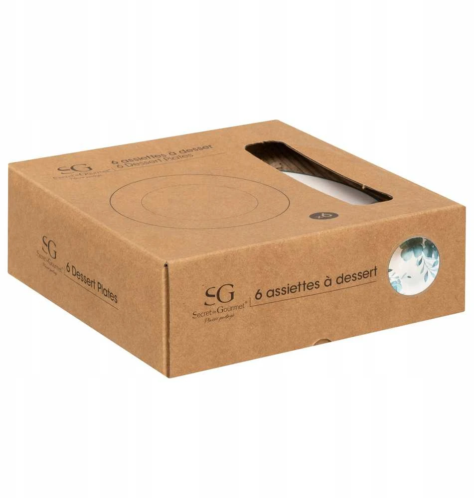 Secret De Gourmet PIECES LILY porcelianinės desertinės lėkštės, 6 vnt. x Ø 19 cm