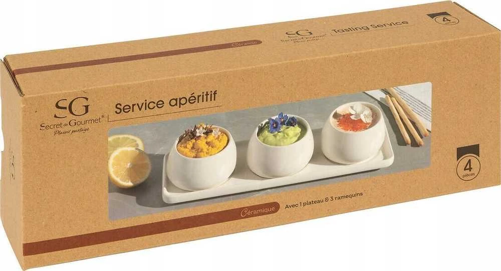 Secret De Gourmet NORA dip ir užkandžių dubenys, keramikiniai