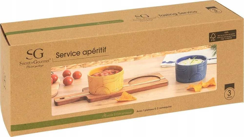Secret De Gourmet SOLEYA panardinimo dubenys, 2 indai ir akacijos lenta