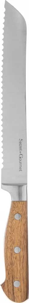Secret De Gourmet Steel ELEGANCIA duonos pjaustyklė, nerūdijantis plienas, 33 cm