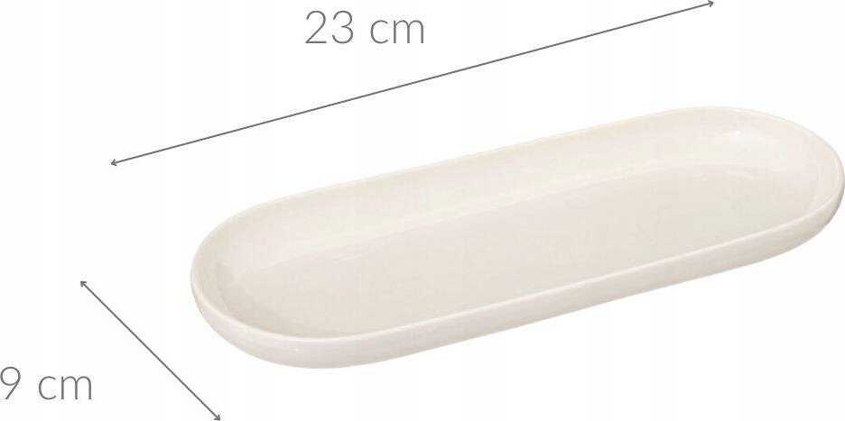 Secret De Gourmet NORA užkandžių serviravimo lėkštė, akmens masės, lauko gėlių raštas, 23 x 9 cm