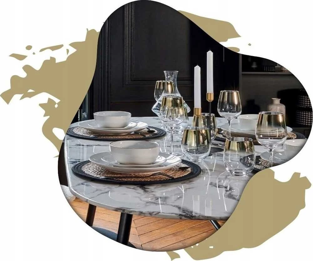 Secret De Gourmet Bamboo Užkandžių rinkinys: 6 porcelianiniai dubenys + bambukinis padėklas