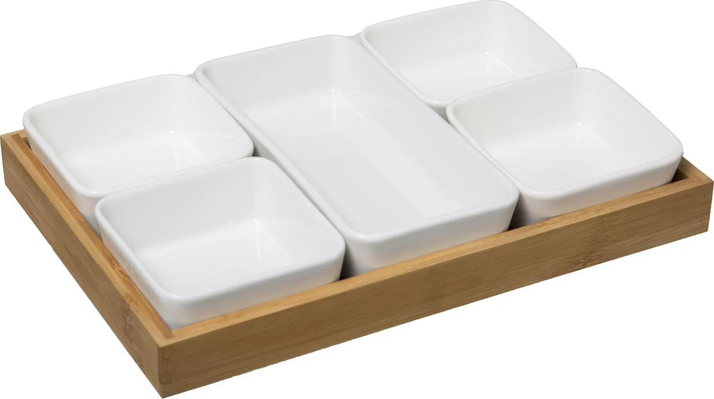 Secret De Gourmet Užkandžių dubenėlių rinkinys + padėklas