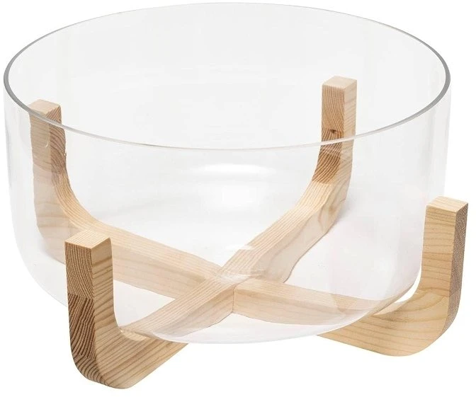Secret De Gourmet ARHA stiklinis salotų dubuo mediniu pagrindu, Ø 28 cm