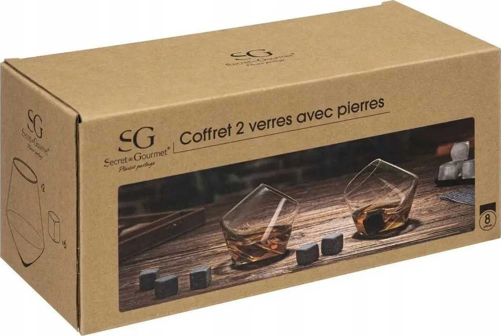 Secret De Gourmet Viskio taurės + kubeliai, barmeno komplektas
