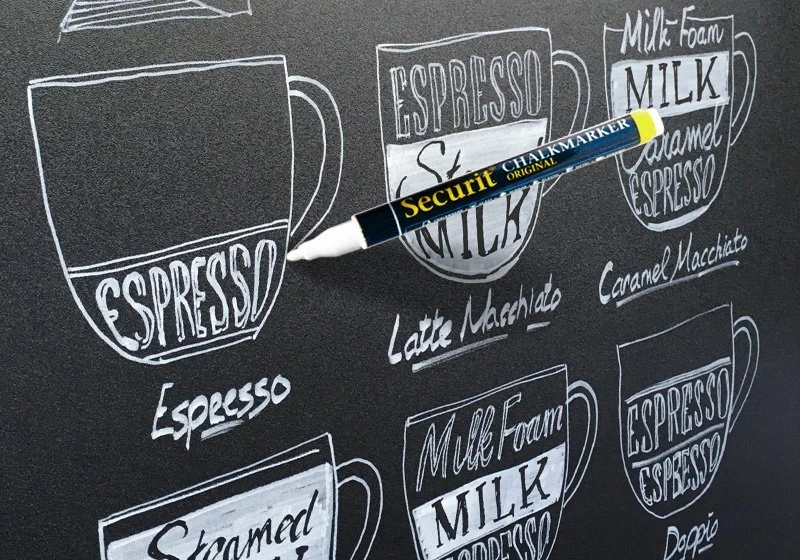 Securit Chalkmarker balta 1-2mm 7stk/pak (7 stk.)
