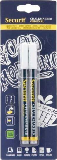Plakatas Securit Chalkmarker balta 1-2mm 2stk/pak (2 stk.)