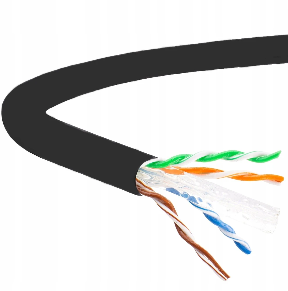 Securitynet U/UTP kabelis CAT. 6 EXT., GEL. PE 500M