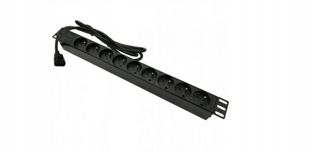 Securitynet Apsaugos tinklas LISTWA ZASIL. 19'' 9X230V C14 BEZ WYŁĄ