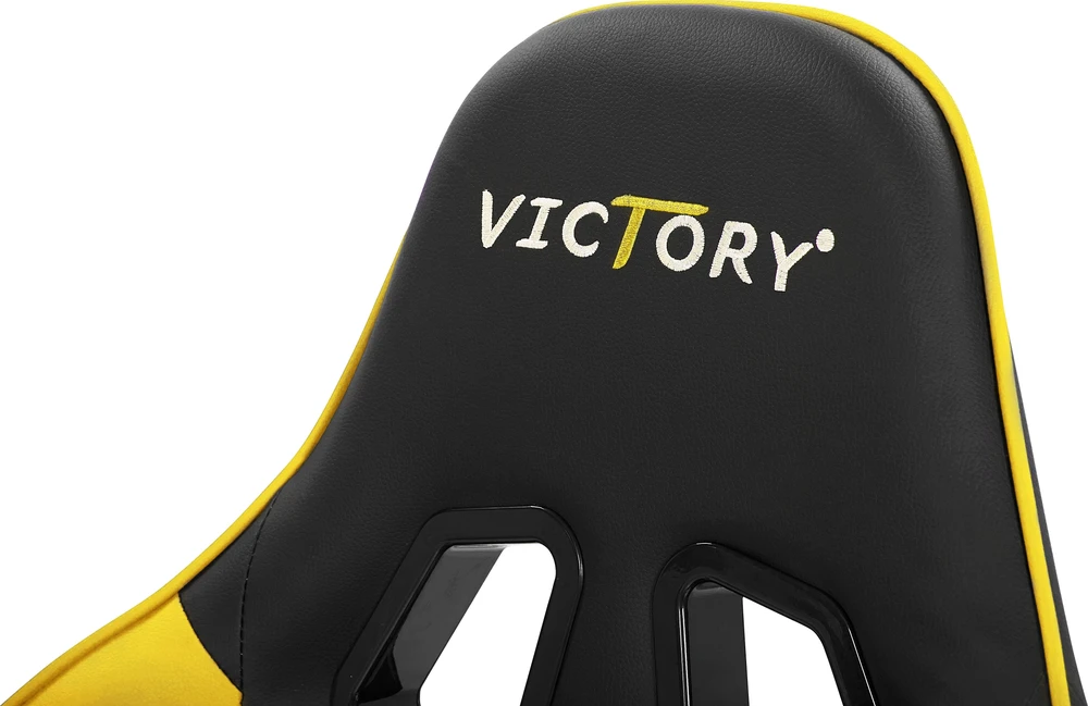 Beliani Žaidimų kėdė VICTORY dirbtinė oda geltona