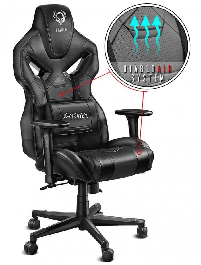 Diablo Chairs Diablo kėdės X-Fighter juodos