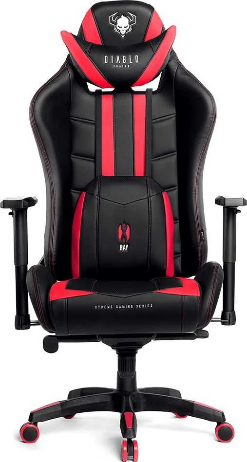 Diablo Chairs Diablo X-Ray 2.0 King Size Juodas-Raudona ergonominė kėdė
