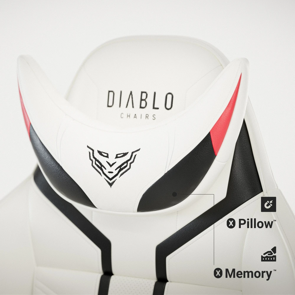 Diablo Chairs Diablo X-Ray 2.0 Normal Size Juodas-Baltas ergonominė kėdė