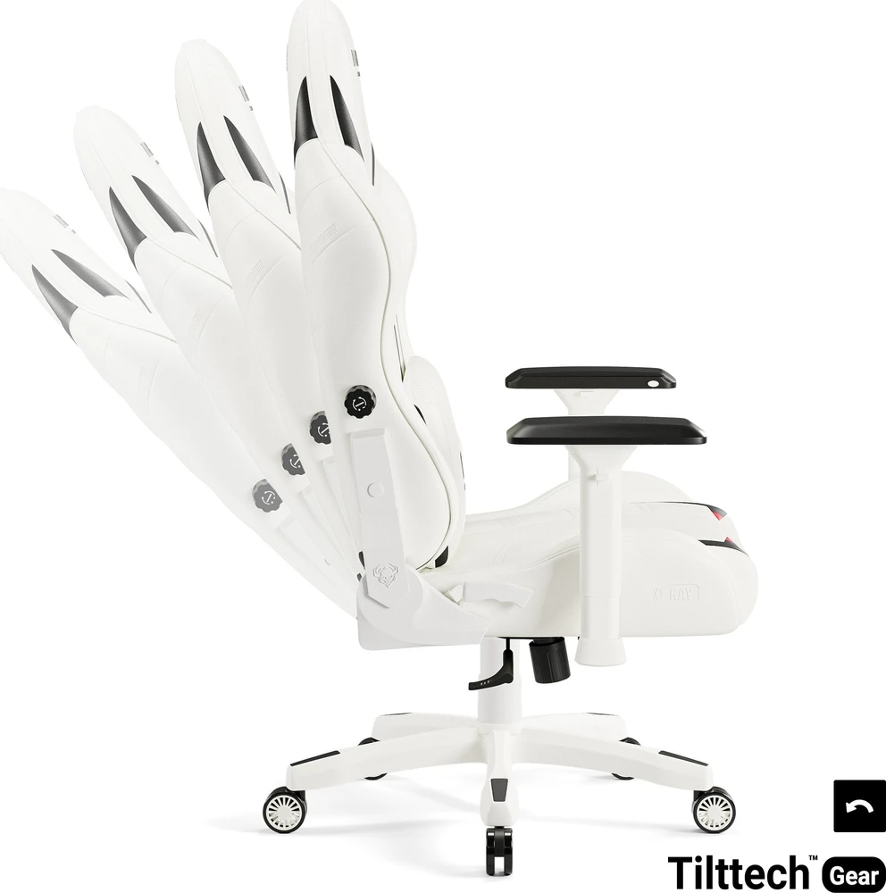 Diablo Chairs Diablo X-Ray 2.0 Normal Size Juodas-Baltas ergonominė kėdė