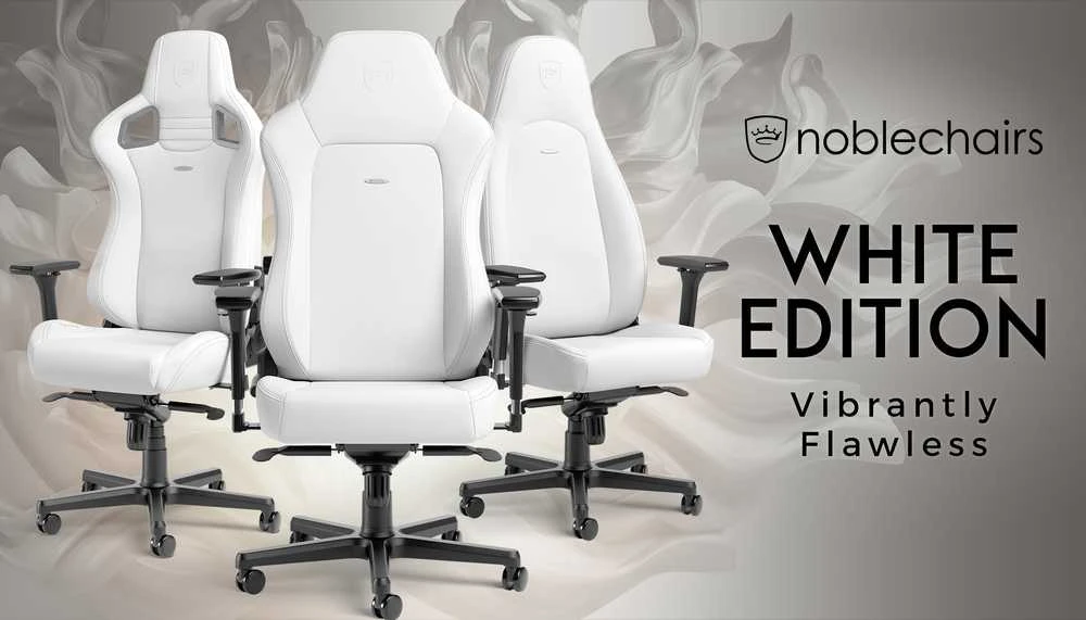 Žaidimų kėdė Noblechairs ICON Aukštųjų technologijų dirbtinės odos žaidimų kėdė, Baltas Edition