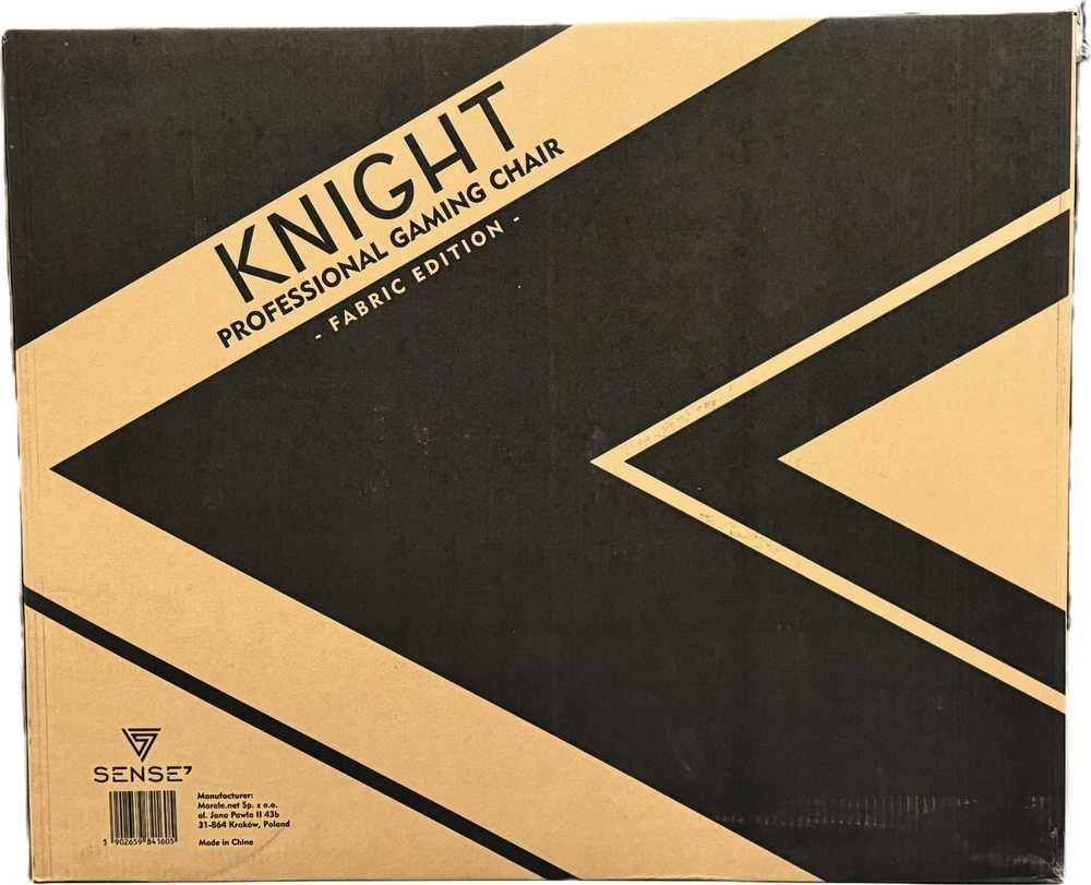 Žaidimų kėdė SENSE7 Knight, Juoda (medžiaginė)