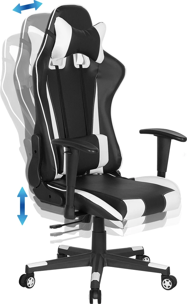 Beliani Biuro kėdė GAMER eko oda balta