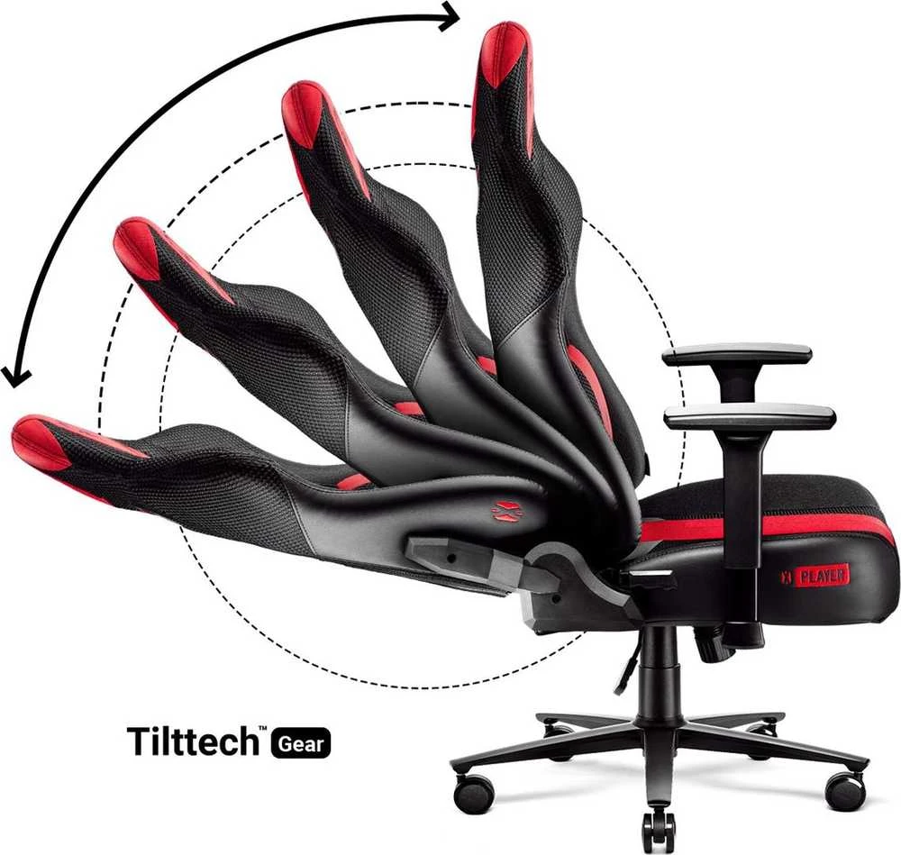 Žaidimų kėdė Diablo X-Player 2.0 Gaming Chair Normal, Juoda-raudona