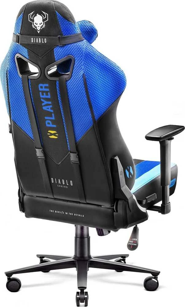 Diablo Chairs Diablo X-Player 2.0 Normal Size Frost - juodas ergonominė kėdė