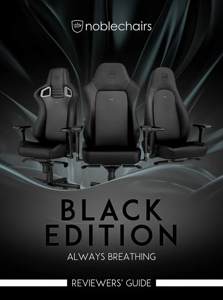 Žaidimų kėdė Noblechairs HERO High-tech faux leather Gaming Chair, Black Edition