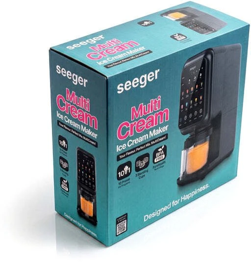 Seeger MultiCream ledų gaminimo mašina „Kremas Maker“ SLFRZ5BK juoda