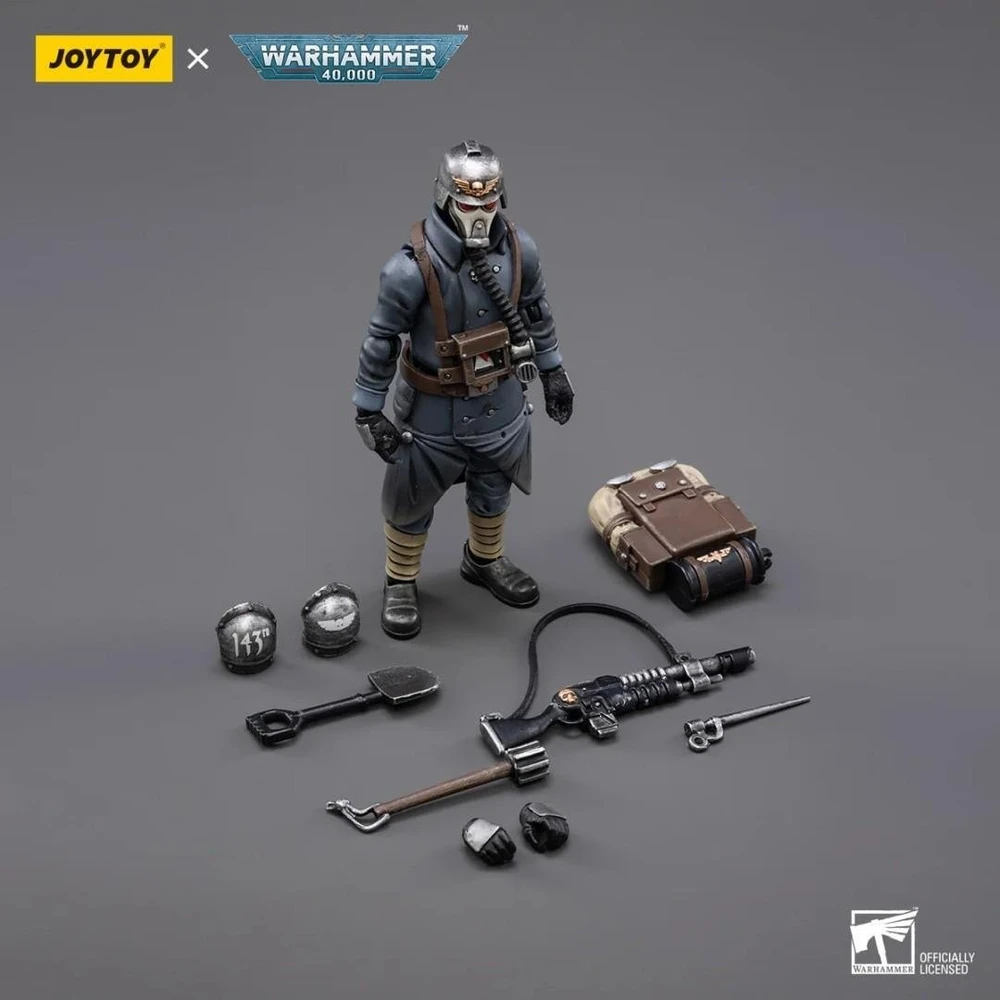 Sega Figūrėlė Warhammer 40k Astra Militarum Death Korps of Krieg veteranų būrio gvardietis 1/18 0 cm