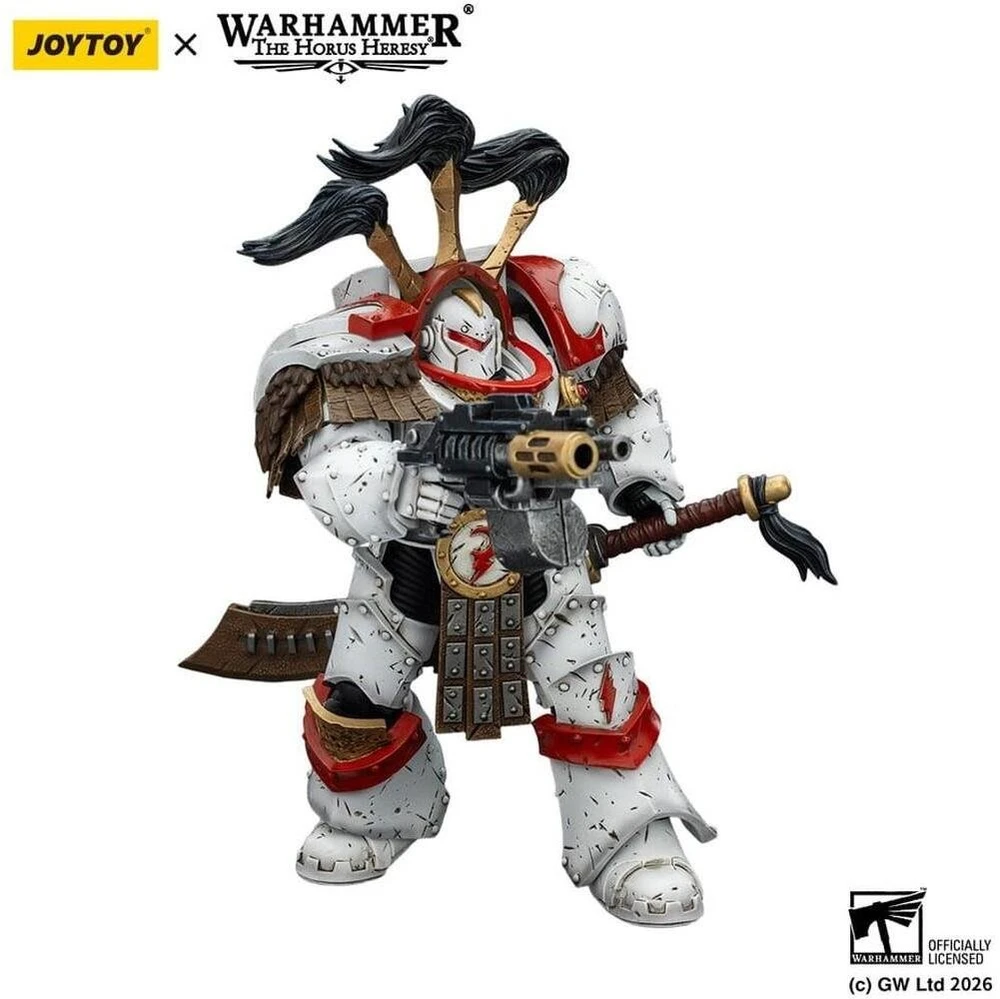 Sega Figūrėlė Warhammer The Horus Heresy Baltas Scars Legion Praetor Cataphractii terminatorių šarvuose su Cyber Hawk, Čogorio kalaviju ir combi-melta 14 cm
