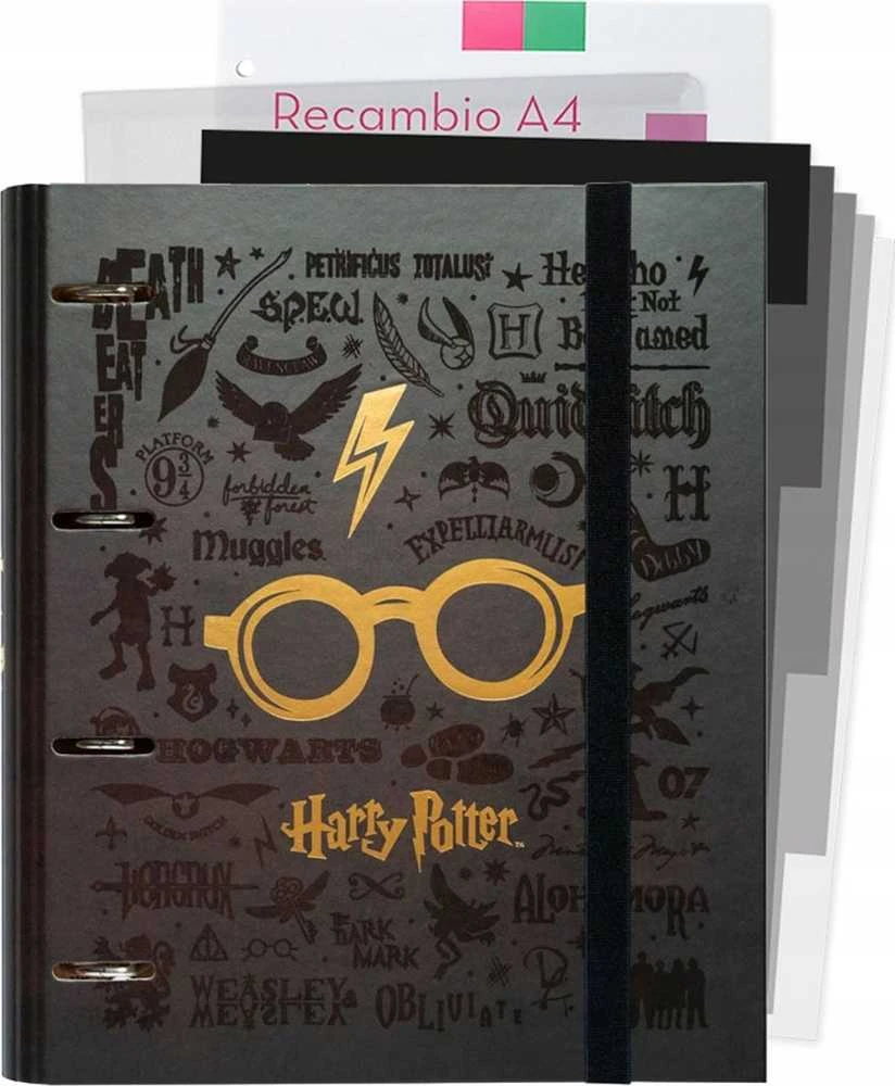 Harry Potter Haris Poteris - A4 formato segtuvas (4 žiedai, gumytė)