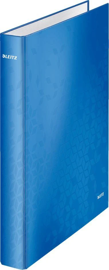 Mėlynas Leitz Wow segtuvas su raštuotu viršeliu