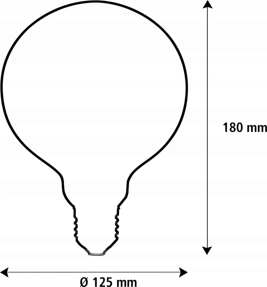„Segula LED Bridge Globe 125 Curved Plus“ permatomas E27 6,5W 1900K