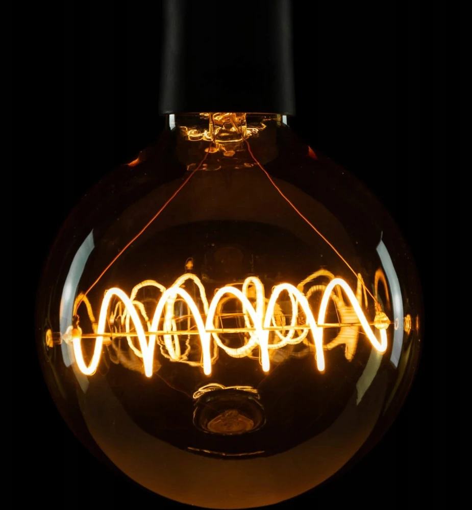Segula Segula LED Bridge Globe 125 Curved Plus auksinis E27 6,5W 1900K