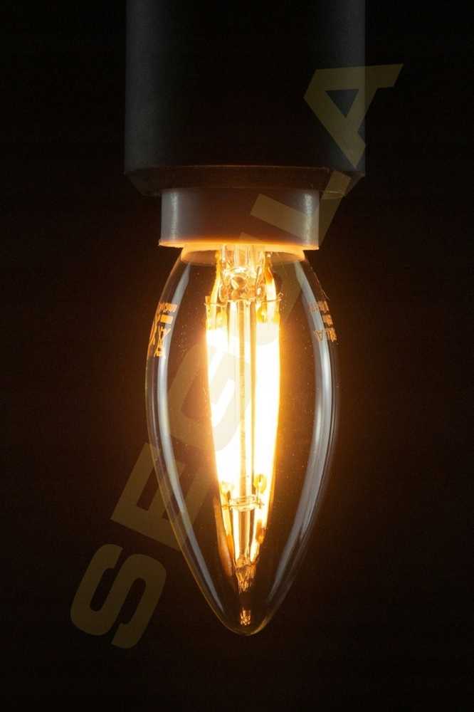 Segula LED žvakė permatomas E14 3.2W 270Lm 2700K, reguliuojamo ryškumo