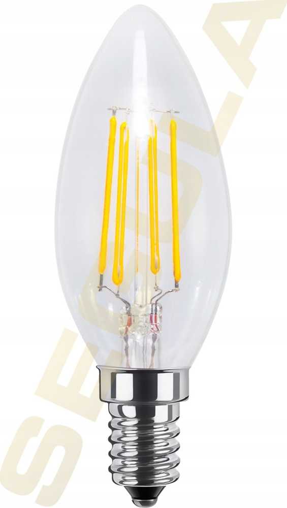 Segula LED žvakė permatomas E14 3.2W 270Lm 2700K, reguliuojamo ryškumo