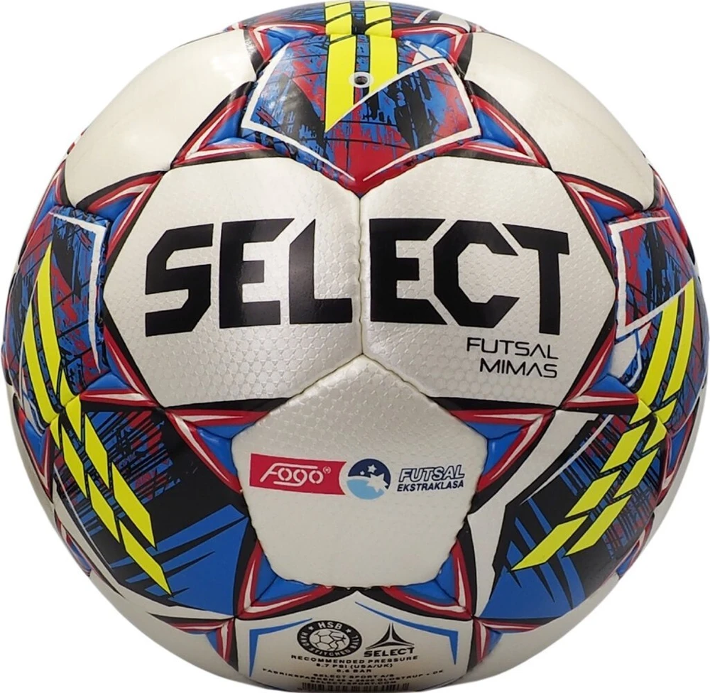 Select Futsal kamuolys Mimas FOGO Ekstraklasa FIFA Basic, skirtas žaisti patalpose, baltas